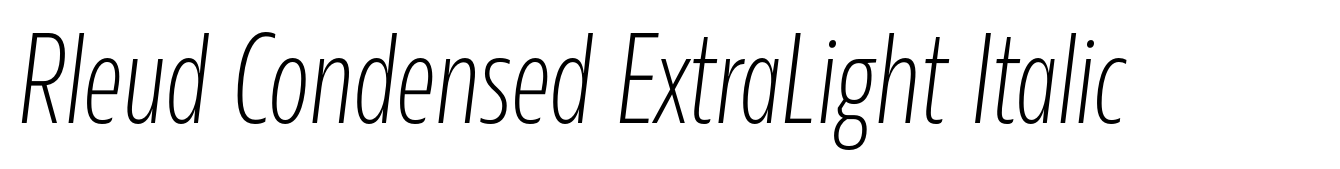 Rleud Condensed ExtraLight Italic